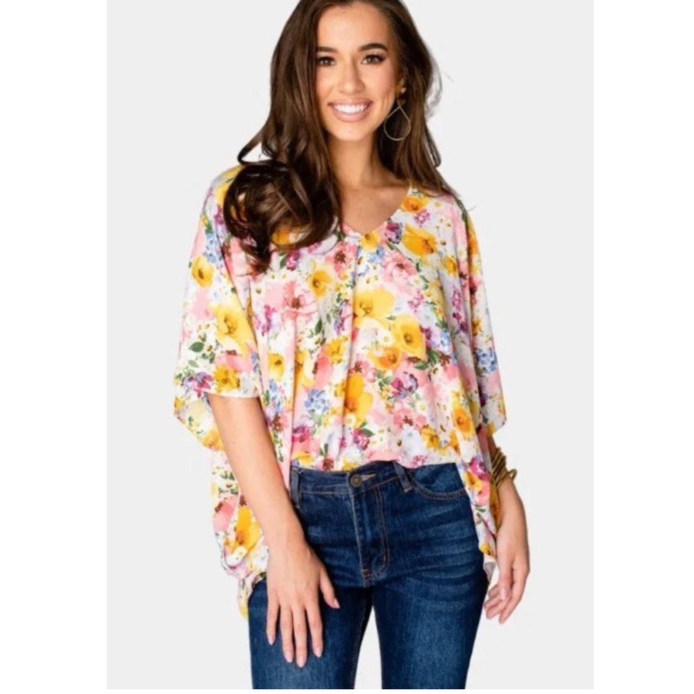 Buddy Love Pink Flutter Sleeve Blouse